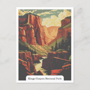 Cartão Postal Kings Canyon National Park, Califórnia EUA