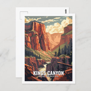 Cartão Postal Kings Canyon National Park Califórnia EUA