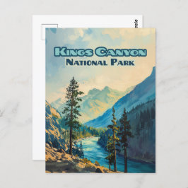 Cartão Postal Kings Canyon National Park California Vintage