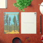 Cartão Postal Kings Canyon National Park General Grant Vintage<br><div class="desc">Kings Canyon vetor trabalho de arte design. O parque é conhecido por suas enormes sequoias,  notadamente a gigantesca Árvore Geral de Bolsas em Grant Grove.</div>