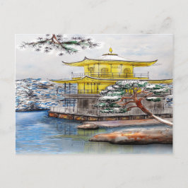 Cartão Postal Kinkaku-ji O Pavilhão Dourado