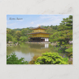 Cartão Postal Kinkaku-ji, o Templo do Pavilhão do Ouro, Quioto