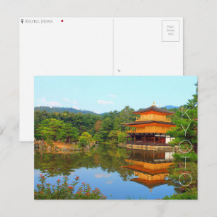 Cartão postal Kinkaku-ji, Quioto, Japão