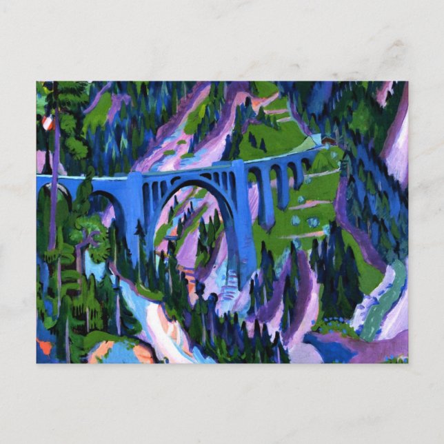 Cartão Postal Kirchner - Ponte em Wiesen (Frente)