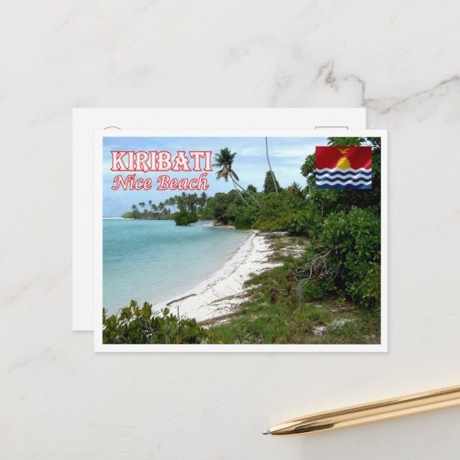 Cartão Postal Kiribati - Praia Bonita - (Frente/Verso In Situ)