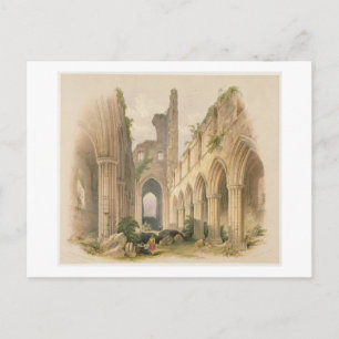 Cartão Postal Kirkstall Abbey, o Nave e o Coro, de 'A Lua'