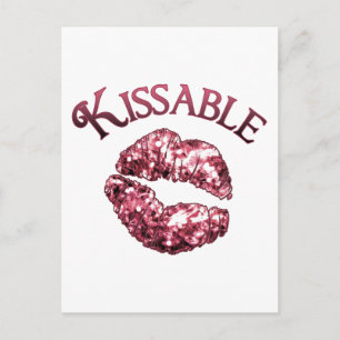 Cartão Postal Kissable Glitter Smooch