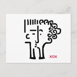 Cartão Postal Kisses por correio