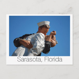 Cartão Postal Kissing Sailor, Sarasota