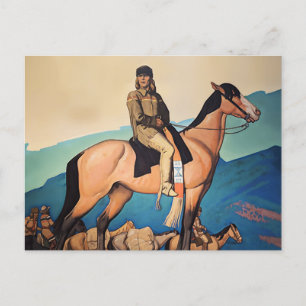 Cartão Postal Kit Carson Com Homens da Montanha por Maynard Dixo