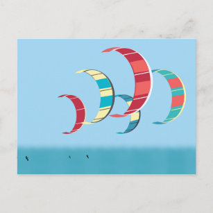 Cartão Postal Kite Surfing