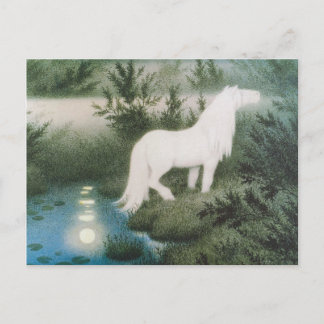 Cartão Postal Kittelsen O pescoço como cavalo branco CC0823