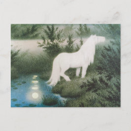 Cartão Postal Kittelsen O pescoço como cavalo branco CC0823