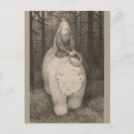 Cartão Postal Kittelsen Rei Valemon O urso branco CC1000