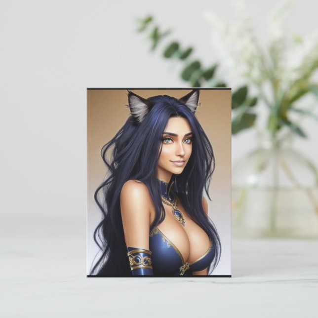 CARTÃO POSTAL KITTY WAIFU 10 (Em pé/Frente)