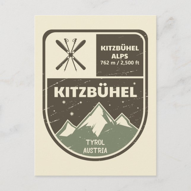 Cartão Postal Kitzbuhel Tyrol Áustria (Frente)