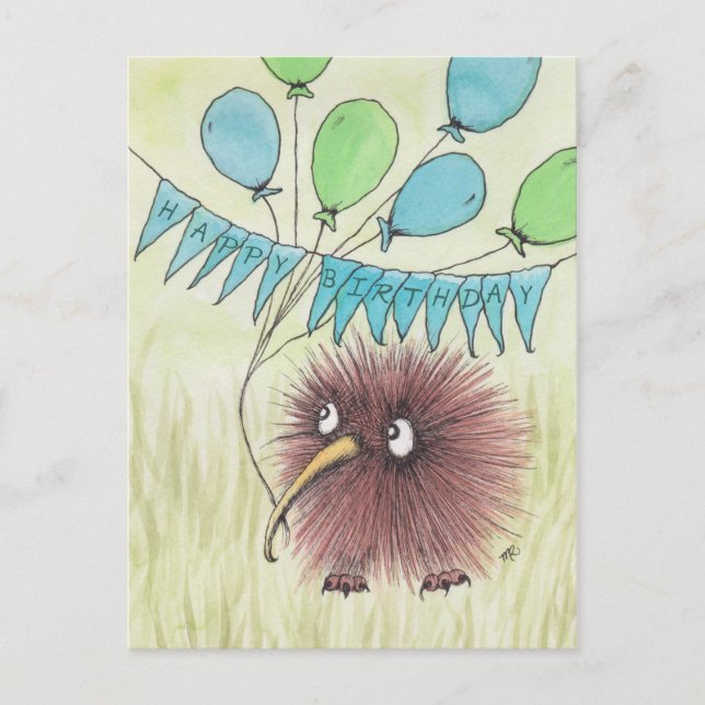 Cartão Postal Kiwi Bird Happy Birday (Frente)