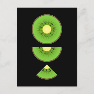 Cartão Postal Kiwi Kawaii Fruta Fofa