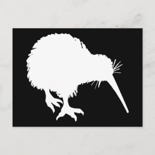 Cartão Postal Kiwi Silhouette