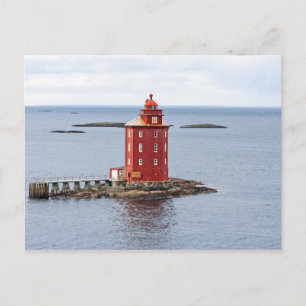 Cartão Postal Kjeungskjaer Lighthouse, Noruega