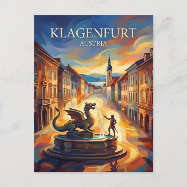 Cartão Postal Klagenfurt Áustria (Frente)