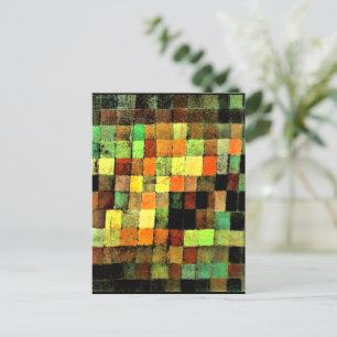 Cartão Postal Klee - Abstrato de som antigo em preto