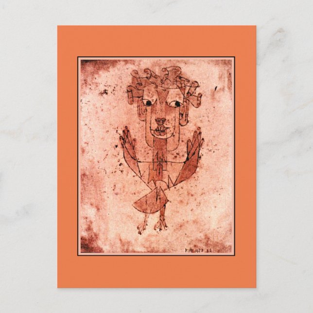 Cartão Postal Klee - Angelus Novus (Novo Anjo) (Frente)