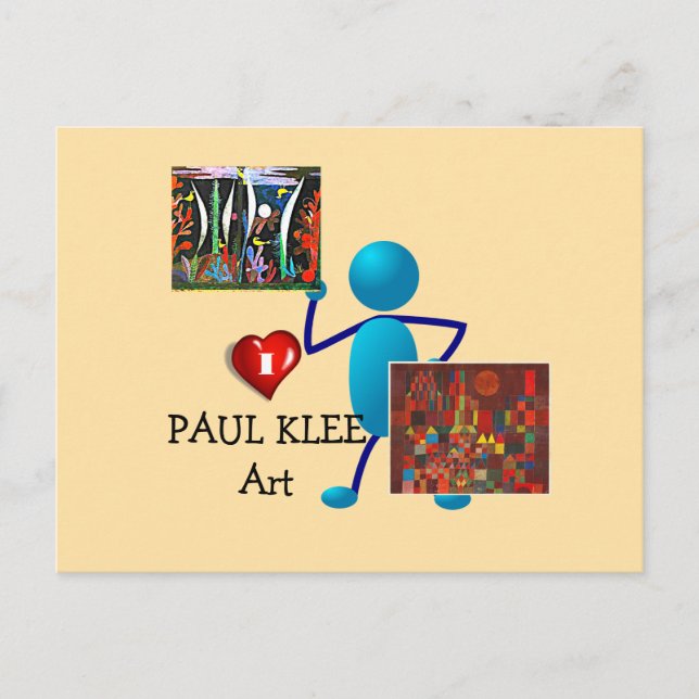 Cartão Postal Klee - Arte de Paul Klee (Frente)