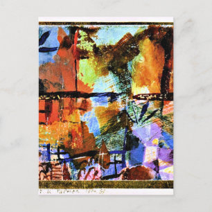 Cartão Postal Klee - Casas e Palmeiras