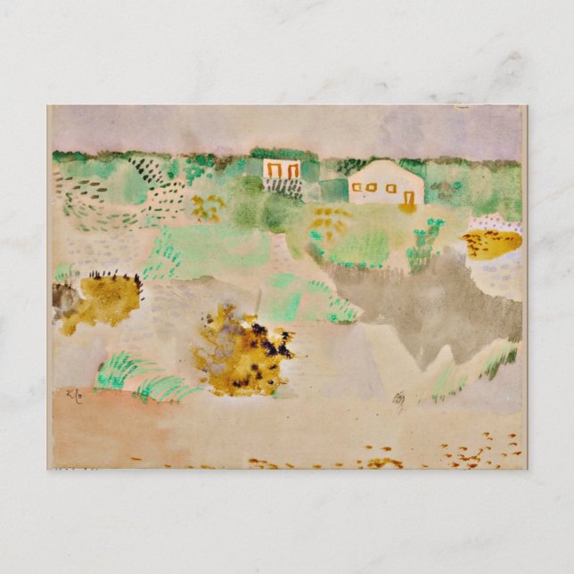 Cartão Postal Klee - Casas na Duna (Frente)