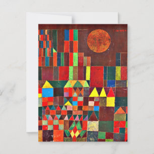 Cartão Postal Klee - Castelo e Sol