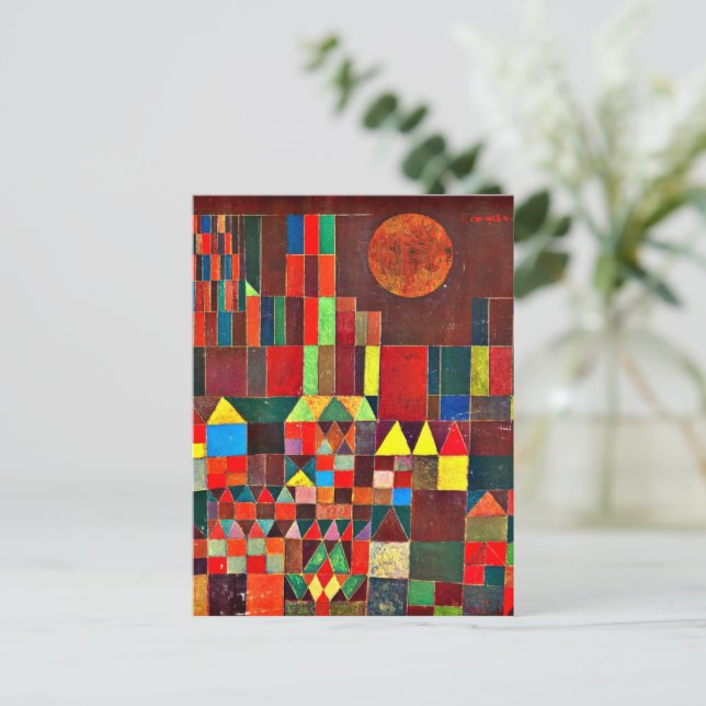 Cartão Postal Klee - Castelo e Sol (Em pé/Frente)