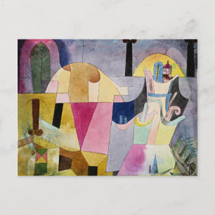 Cartão Postal Klee - Colunas Pretas em uma Paisagem 