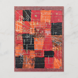 Cartão Postal Klee - Configuração, abstrato de arte,