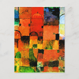 Cartão Postal Klee - Domos Vermelho e Branco,