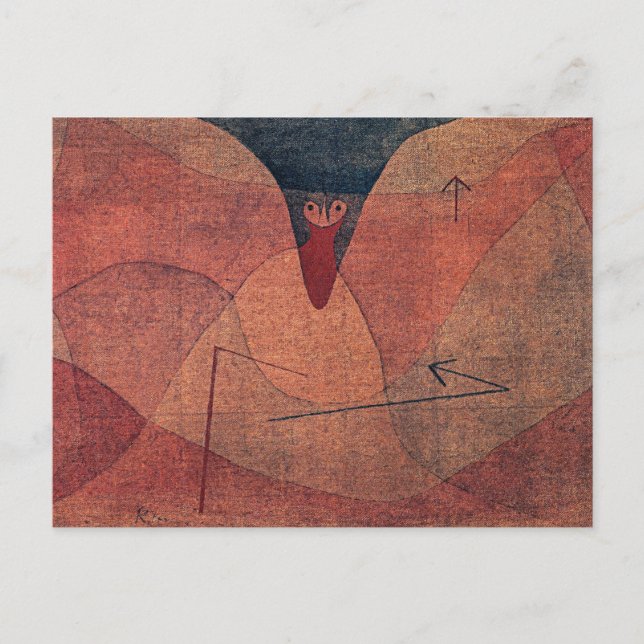 Cartão Postal Klee - Evolução Aviática, abstrato art, (Frente)