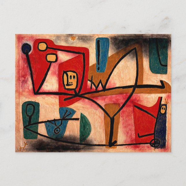 Cartão Postal Klee - Exuberância Exaltada, (Frente)