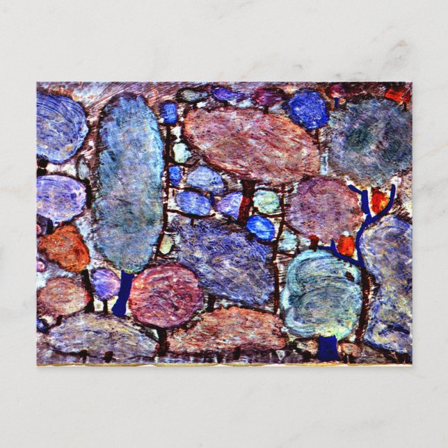 Cartão Postal Klee - Floresta Colorida (Frente)