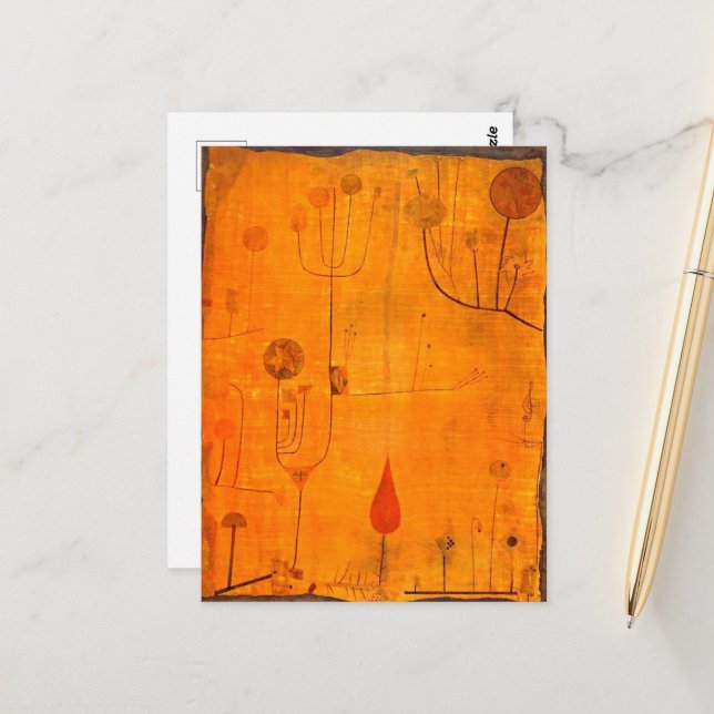 Cartão Postal Klee - Frutas em vermelho (Frente/Verso In Situ)