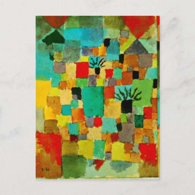 Cartão Postal Klee - Jardins do Sul da Tunísia - 1919 (Frente)