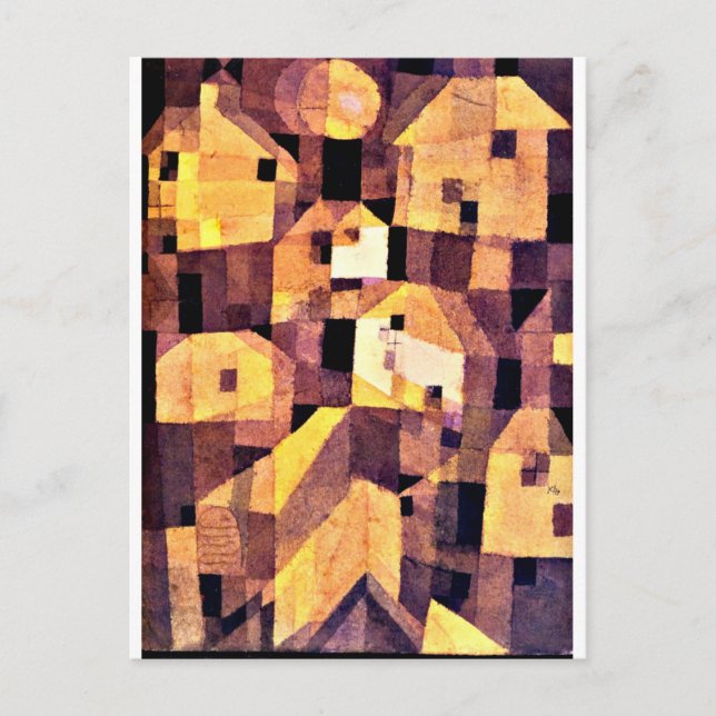 Cartão Postal Klee - Local Automático, 1921 (Frente)