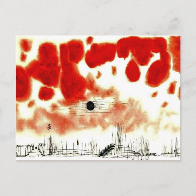 Cartão Postal Klee - Nuvens sobre Bor (Frente)