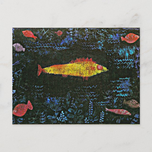 Cartão Postal Klee - Os Peixes Goldfish (Frente)