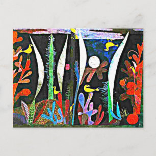 Cartão Postal Klee - Paisagem com Aves Amarelas
