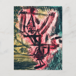 Cartão Postal Klee - Palhaço de Fogo