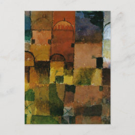Cartão Postal Klee - Pintura dos Domínios Vermelho e Branco