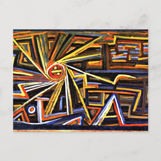 Cartão Postal Klee - Radiação e Rotação (Frente)