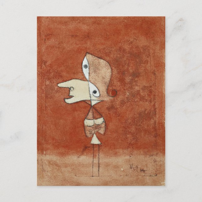 Cartão Postal Klee - Retrato da Brigeta (Frente)