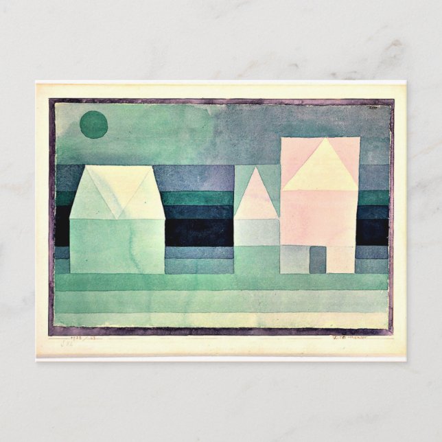 Cartão Postal Klee - Três Casas (Frente)