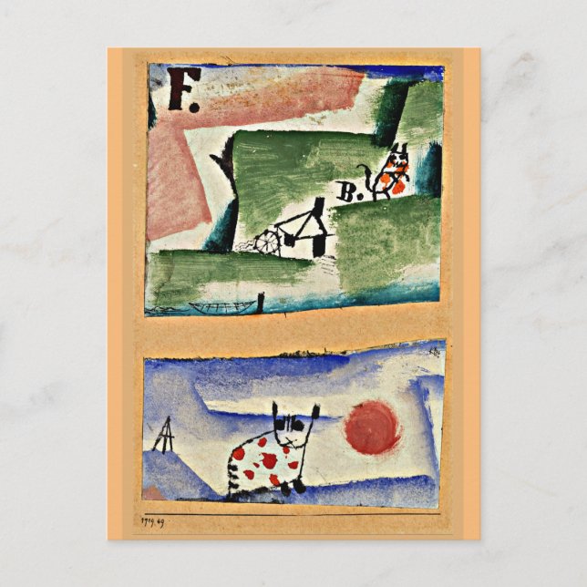 Cartão Postal Klee - Turfe de Tomcat (Frente)